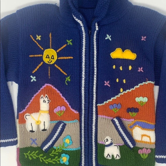 Peruvian Connection Other - Handmaid wool Peruvian zip jacket